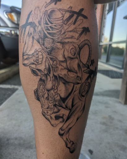 Explore long sleeve tattoo ideas, creative tattoo ideas in Spartanburg, available at The Gallery Tattoo Shop Spartanburg