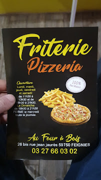 Menu / carte de Pizzeria à Feignies