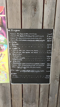 Menu / carte de La paillote des 3 lacs à Rochebrune