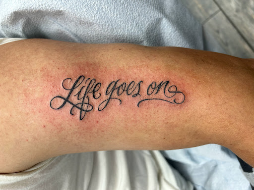 Explore men's words tattoo ideas, creative tattoo ideas in El Paso, available at American Tattoo Society of Ft Bliss