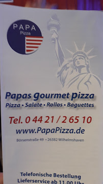 Pizzeria Papa Pizza Wilhelmshaven à Wilhelmshaven - menu / carte