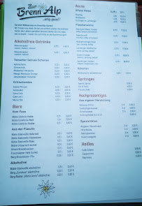 Menu du BrennAlp à Rudersberg
