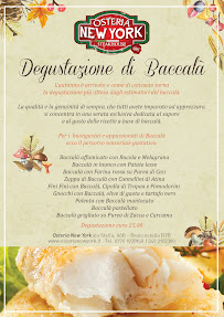 Osteria New York à Broccostella menu