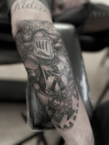 Explore spider tattoo ideas, creative tattoo ideas in Chino, available at JON BRYAN TATTOO