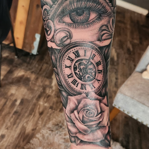Explore chest tattoo men ideas, creative tattoo ideas in Coquille, available at Inspired Ink Tattoo Shop