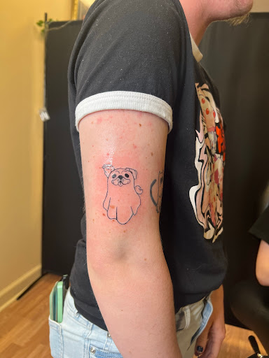 Explore candy skull tattoo ideas, creative tattoo ideas in Harrisonburg, available at Liberty Street Tattoos