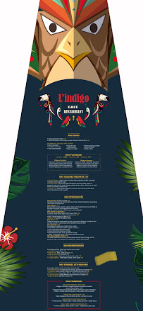 Menu du L’indigo plage privée à Marseille