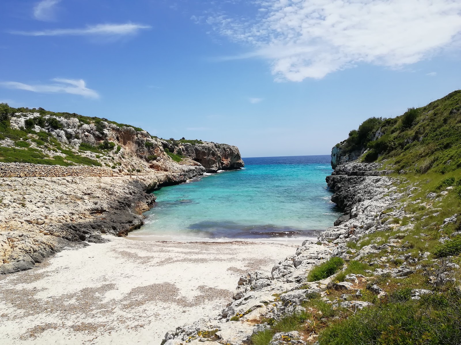 Foto de Beach Cala Sequer con agua cristalina superficie