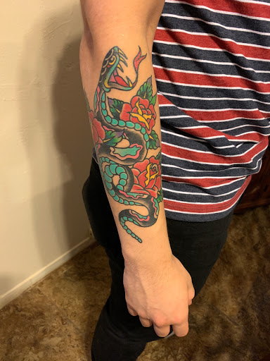 Explore calf tattoo ideas for women, creative tattoo ideas in Libertyville, available at Lucky Seven Tattoo
