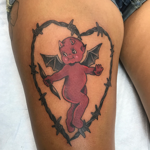 Explore mens travel tattoo ideas, creative tattoo ideas in Aurora, available at Ronin Tattoo Studio INC