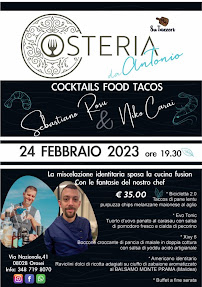 Menu du Su Tazzeri Da Antonio à Orosei