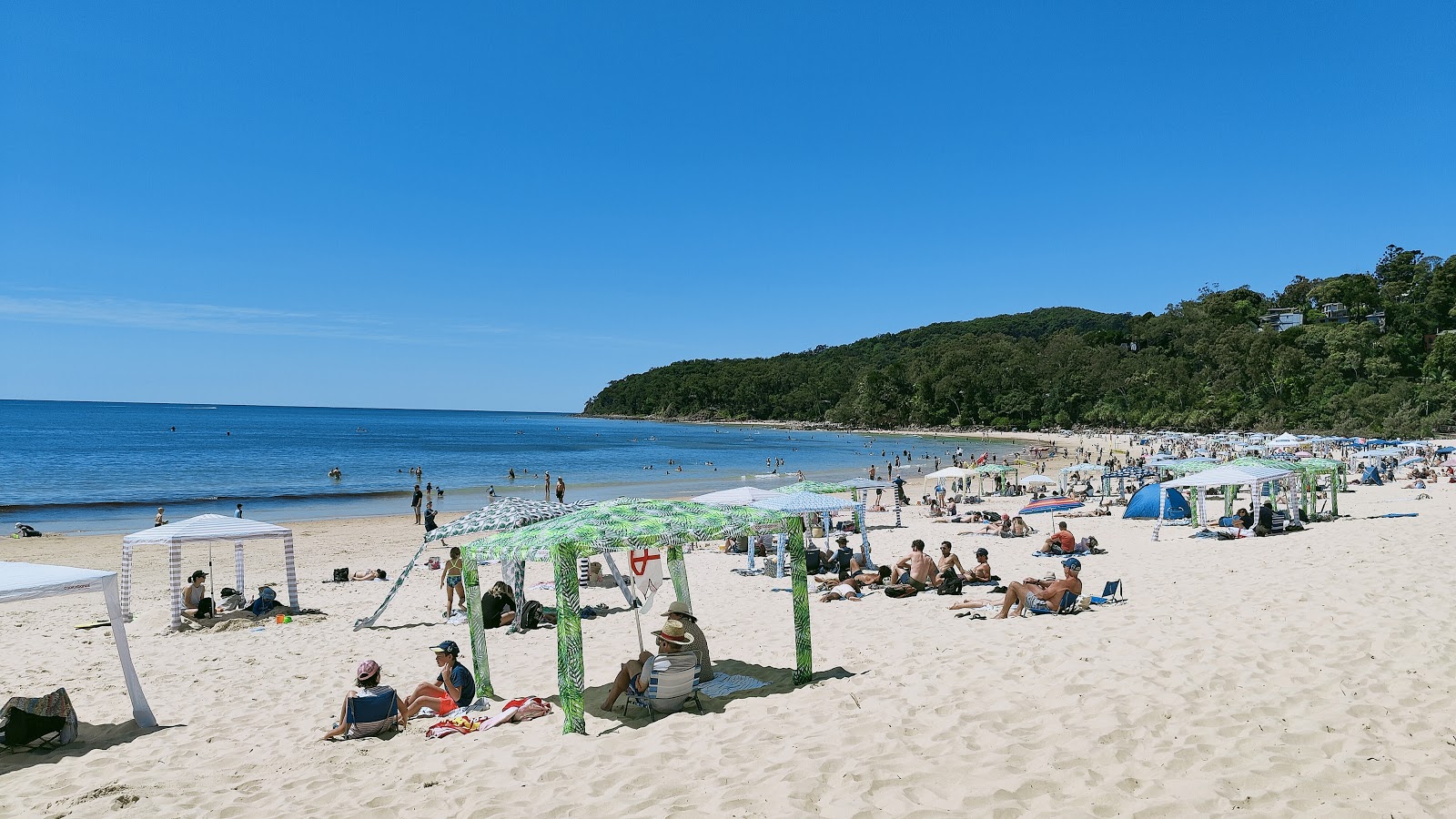 Foto di Noosa Heads Main Beach con una superficie del sabbia fine e luminosa