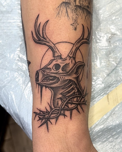 Explore oakland raiders tattoo ideas, creative tattoo ideas in Buffalo, available at True Gloom Tattoo Studio