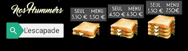 Restaurant L'escapade Boulogne-sur-Mer à Boulogne-sur-Mer (le menu)