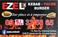 Kebab EZEL KEBAB TACOS BURGER Laneuveville à Laneuveville-devant-Nancy (la carte)