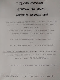 Restaurant Taverna Concordia à Laveno-Mombello - menu / carte