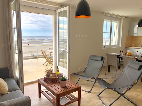 Chambres Appartement de vacances Ma Cazotte : location vacances face mer 80120 Fort-Mahon-Plage