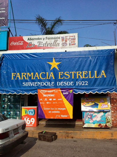 Farmacia La Estrella Alberto García Soto #10, Col. Centro, Entre Reforma E Independencia. Frente Al Parque Gral. Vicente H. 92980 Cazones De Herrera, Ver. Mexico