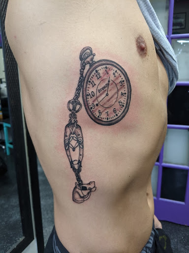Explore sky tattoo ideas, creative tattoo ideas in Slippery Rock, available at Dinky Dachshund Tattoo Parlor