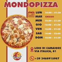 Pizzeria Mondo Pizza à Lido di Camaiore (la carte)