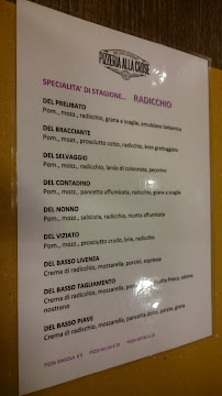 Pizzeria Bar pizzeria Alla Crose à Porcia (la carte)