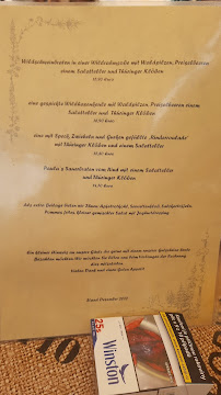 Menu du Gasthaus & Pension Forsthaus Augustenthal à Frankenblick