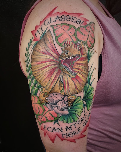 Explore memphis tattoo ideas, creative tattoo ideas in Great Falls, available at Sparrows and Arrows Tattoo