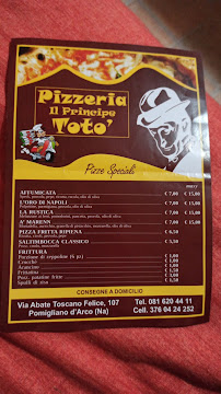 Menu du Pizzeria il Principe Totò à Pomigliano d'Arco