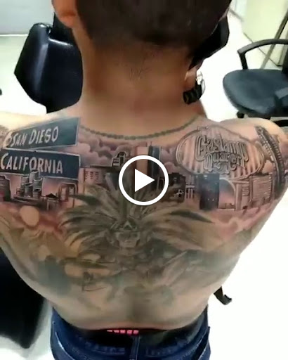 Explore background ideas for sleeve tattoos, creative tattoo ideas in San Diego, available at Wylde Sydes Tattoo & Body Piercing