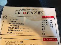Brasserie Le Moncey à Paris menu