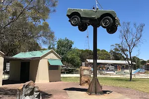 Landrover on a pole image