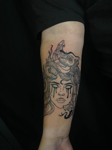 Explore clock sleeve tattoo ideas, creative tattoo ideas in Toledo, available at Ellis Ink