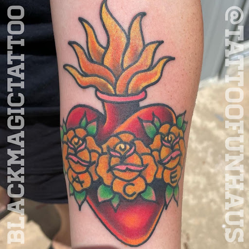 Explore texas tattoo ideas for men, creative tattoo ideas in Oklahoma City, available at Black Magic Tattoo