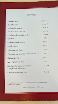 Gasthof zur Post à Schöntal carte