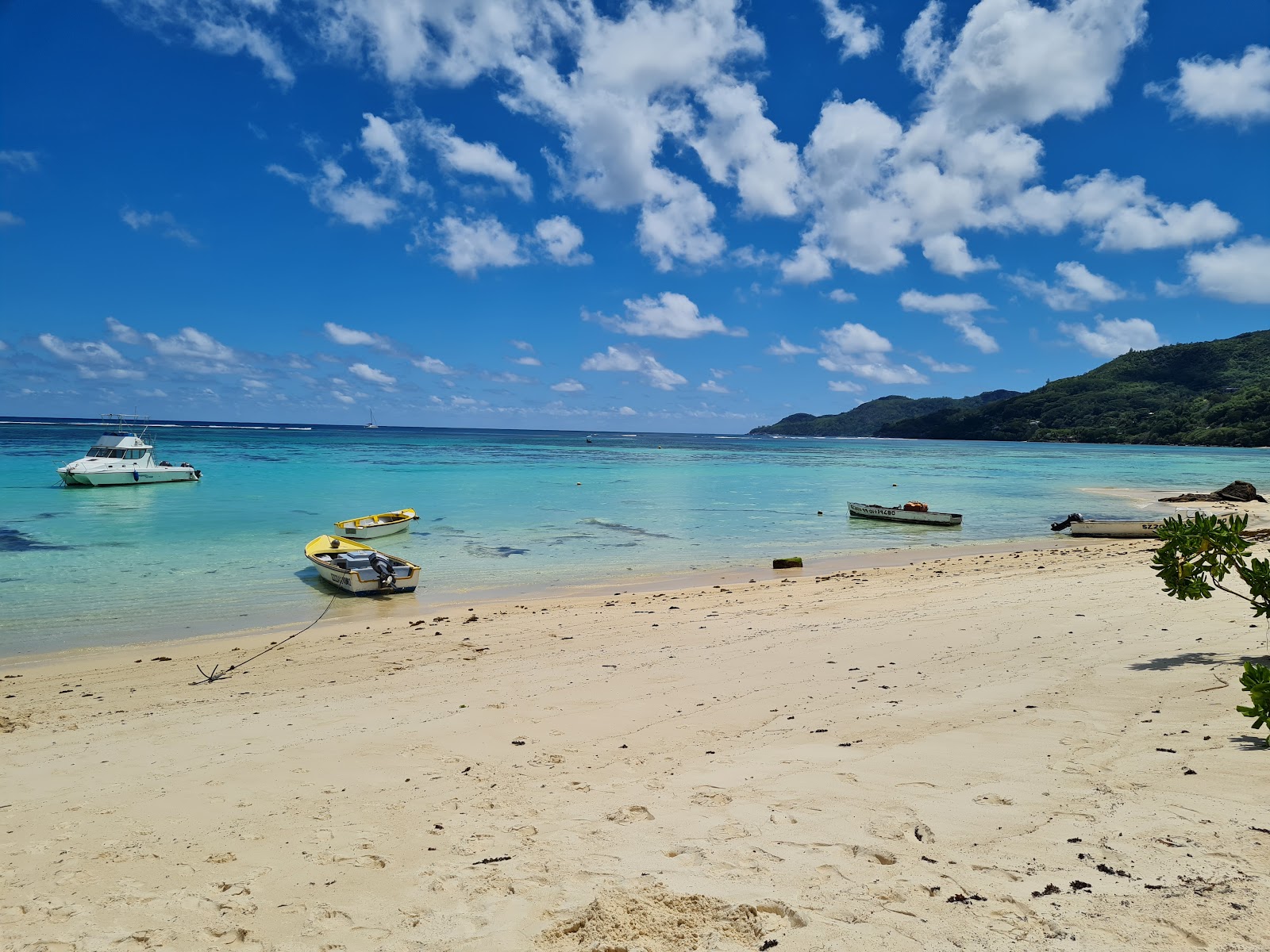 Foto van Anse Royale Bay met turquoise puur water oppervlakte