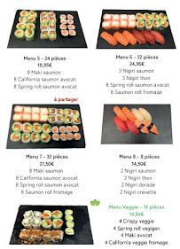 Carte du Oui Sushi à Vitré