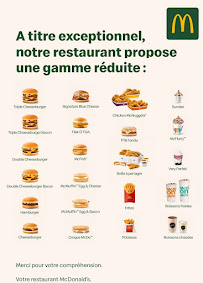 Menu du McDonald's La Courneuve Rateau à La Courneuve