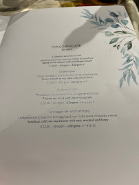 Menu / carte de L’Antica Isola à La Maddalena