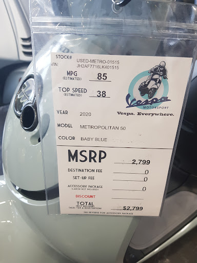 Motor Scooter Dealer «Vespa Motorsport», reviews and photos, 3955 Pacific Hwy, San Diego, CA 92110, USA