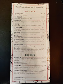 Menu du Le Pinocchio à Morteau