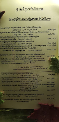 Restaurant Fischküche Fuchs à Röttenbach menu