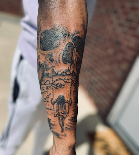 Explore killer klowns from outer space tattoo ideas, creative tattoo ideas in Warner Robins, available at Untold Pain Tattoo Studio