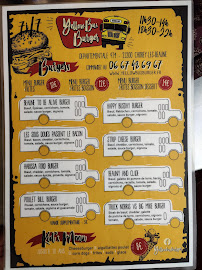 Menu / carte de Yellow bus burger Beaune à Chorey-les-Beaune