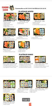 Menu / carte de Okimono Sushi à Agen