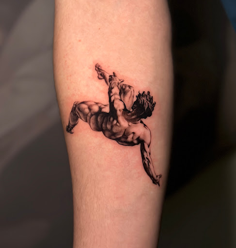 Explore anime neck tattoo ideas, creative tattoo ideas in Philadelphia, available at Central Tattoo Studio