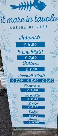 Il Mare In Tavola à Terracina menu