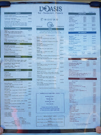 Restaurant L'OASIS à Lalinde - menu / carte