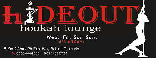 Hideout Hookah Lounge, 1 St Angelica Close, Osisioma, Aba, Nigeria, Bar, state Abia