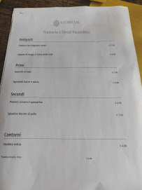 Bar Trattoria Osteria L' Circul à Pessinetto menu