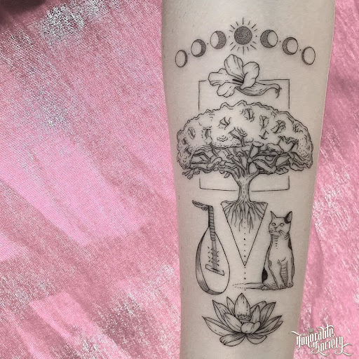 Explore easy tattoo ideas for females, creative tattoo ideas in West Hollywood, available at The Honorable Society Tattoo Shop